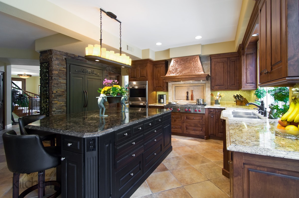 Kitchen design with stainless sink